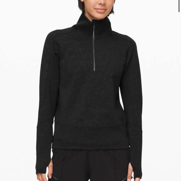 lululemon athletica Tops - lululemon Run to Reset 1/2 Zip Black Size Medium NWT
